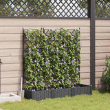 Vidaxl tuin bloempot 3 pcs zwart 120 x 40 x 125,5 cm staal