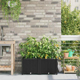 Vidaxl tuin bloempot 2 pcs zwart staal