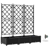 Vidaxl tuin bloempot 3 pcs zwart staal