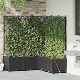 Vidaxl tuin bloempot 5 pcs zwart staal