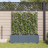 Vidaxl tuin bloempot 3 pcs licht grijs 120 x 40 x 143 cm staal