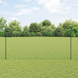 Vidaxl afrasteringspaal 11 pcs groen 150 cm staal