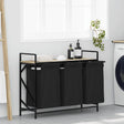 Vidaxl wasmand 3 vakken met plank sonoma eikenkleurig