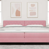 Vidaxl hoofdbord roze 200 cm fluweel