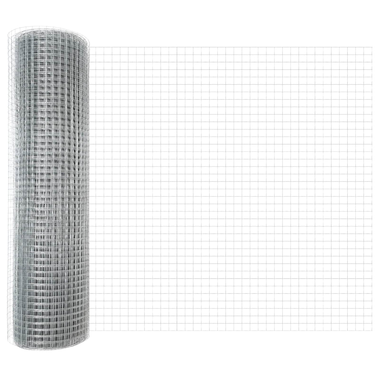 Vidaxl gelaste draadhek zilver 0.6 x 10 m