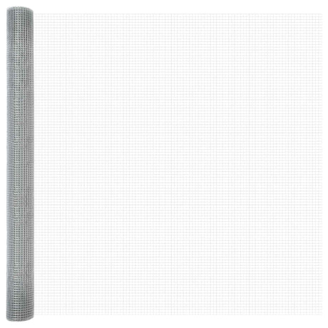 Vidaxl gelaste draadhek zilver 1.5 x 25 m