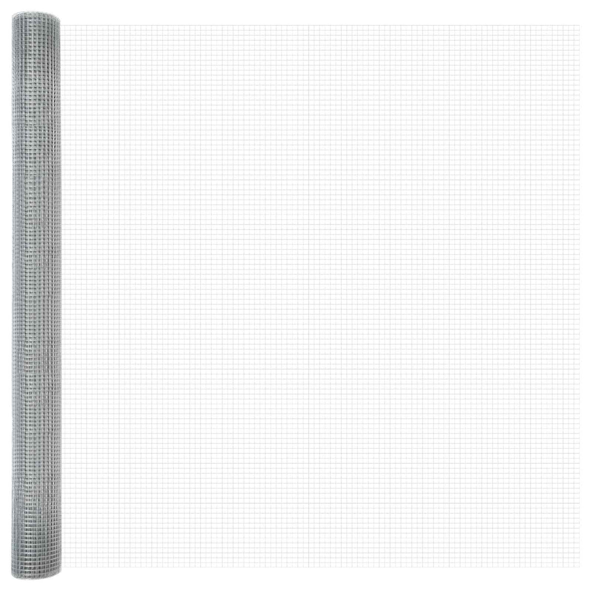 Vidaxl gelaste draadhek zilver 1.5 x 50 m