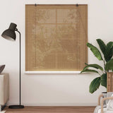Vidaxl rolgordijn met gordijnen bruin 140 x 160 cm bamboe