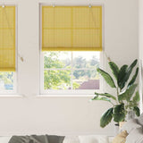 Vidaxl rolgordijn met gordijnen geel 100 x 220 cm bamboe