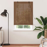 Vidaxl rolgordijn met gordijnen bruin 110 x 220 cm bamboe