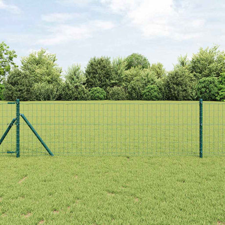 Vidaxl euro hek groen 0,6 x 10 m pvc-gecoat ijzer