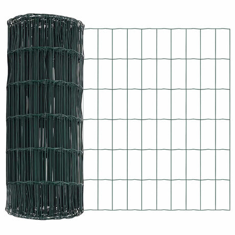 Vidaxl euro hek groen 0,8 x 25 m pvc-gecoat ijzer