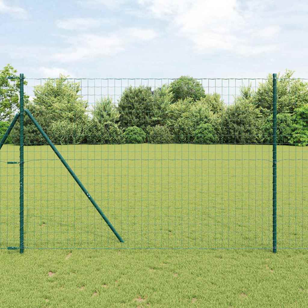 Vidaxl euro hek groen 1,6 x 10 m pvc-gecoat ijzer