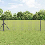 Vidaxl euro hek grijs 0,4 x 10 m pvc-gecoat ijzer