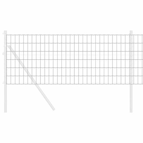 Vidaxl euro hek grijs 0,8 x 10 m pvc-gecoat ijzer