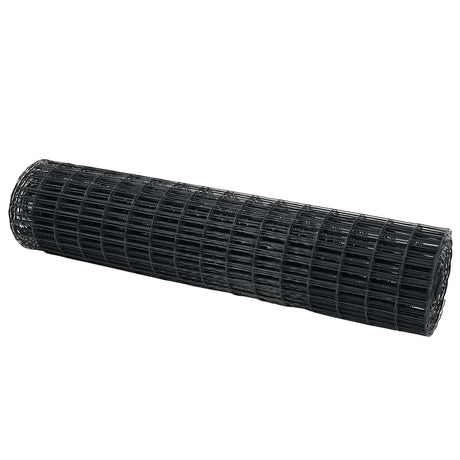Vidaxl euro hek grijs 1,4 x 10 m pvc-gecoat ijzer