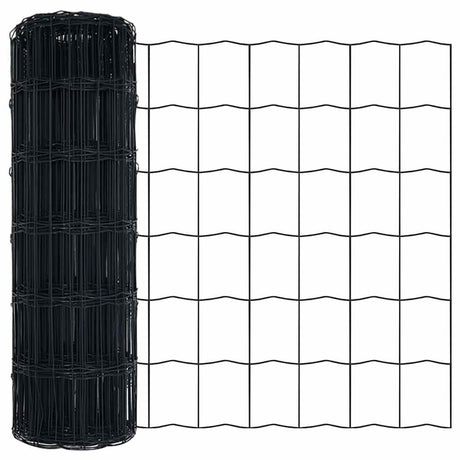 Vidaxl euro hek grijs 0,4 x 10 m pvc-gecoat ijzer
