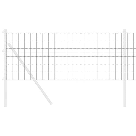 Vidaxl euro hek grijs 0,8 x 25 m pvc-gecoat ijzer