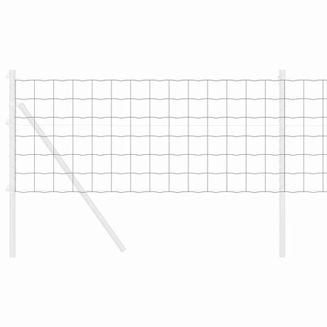 Vidaxl euro hek grijs 0,6 x 25 m pvc-gecoat ijzer
