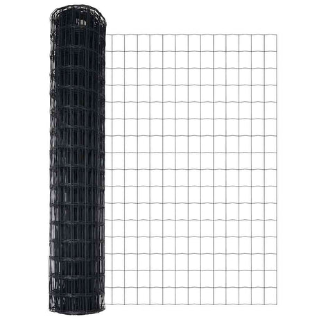Vidaxl euro hek grijs 1,4 x 10 m pvc-gecoat ijzer