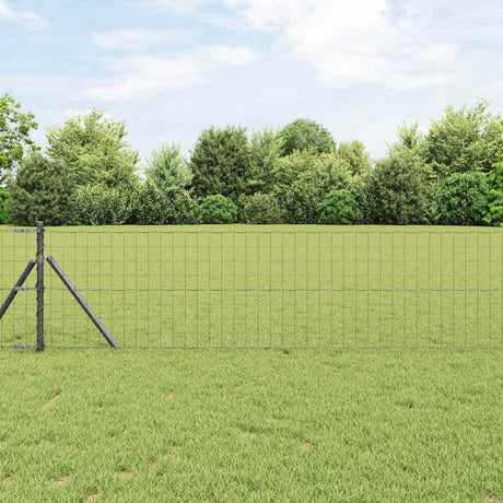 Vidaxl euro hek grijs 0.6 x 25 m pvc-gecoat ijzer