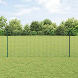 Vidaxl hek met paal groen 1 x 10 m staal en pvc