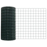 Vidaxl hek met paal groen 0,4 x 10 m staal en pvc