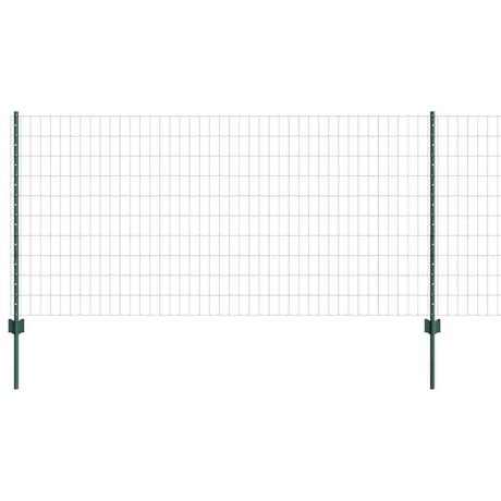 Vidaxl hek met paal groen 1 x 25 m staal en pvc