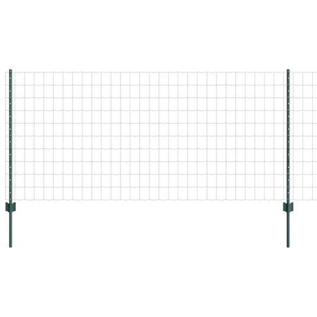 Vidaxl hek met paal groen 1 x 25 m staal en pvc