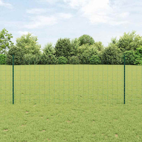 Vidaxl hek met paal groen 1 x 25 m staal