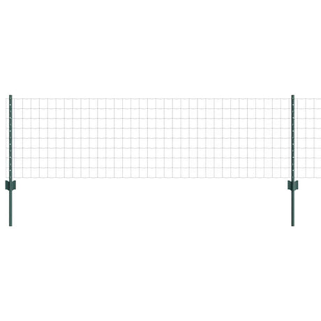 Vidaxl hek met paal groen 0,6 x 10 m staal en pvc