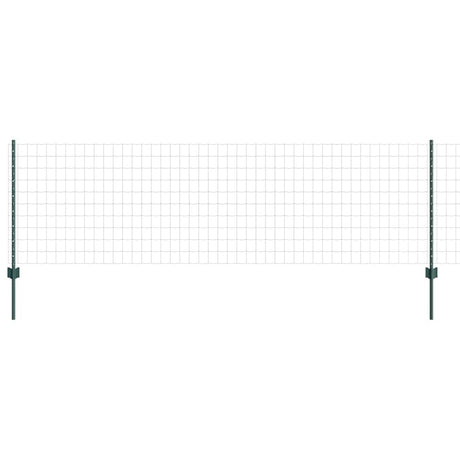 Vidaxl hek met paal groen 0,8 x 10 m staal