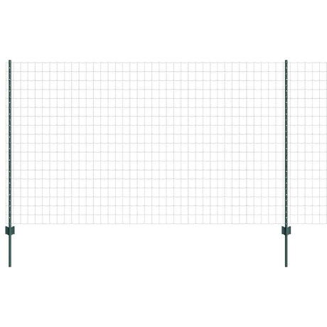 Vidaxl hek met paal groen 1,4 x 10 m staal en pvc