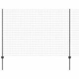 Vidaxl hek met paal grijs 1,6 x 10 m staal en pvc