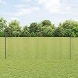 Vidaxl hek met paal grijs 1,5 x 10 m staal en pvc