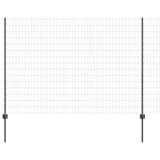 Vidaxl hek met paal grijs 1,6 x 10 m staal en pvc