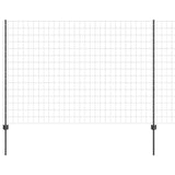 Vidaxl hek met paal grijs 1,5 x 10 m staal en pvc