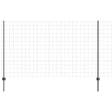 Vidaxl hek met paal grijs 1,4 x 10 m staal en pvc