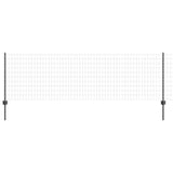 Vidaxl hek met paal grijs 0,8 x 25 m staal en pvc