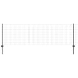 Vidaxl hek met paal grijs 0,8 x 25 m staal en pvc