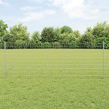 Vidaxl hek met paal zilver 0,8 x 10 m staal