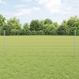 Vidaxl hek met paal zilver 0,8 x 10 m staal