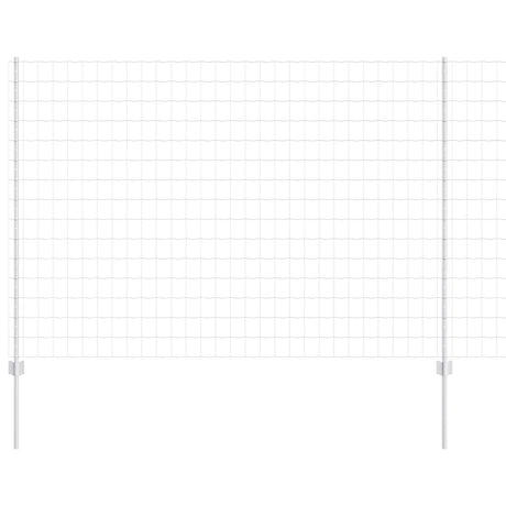 Vidaxl hek met paal zilver 1,5 x 10 m staal