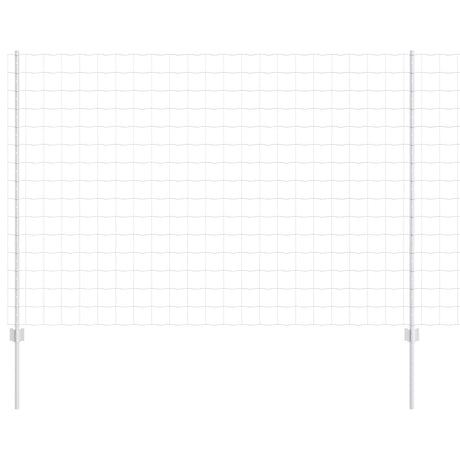 Vidaxl hek met paal zilver 1,5 x 10 m staal