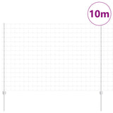 Vidaxl hek met paal zilver 1,5 x 10 m staal