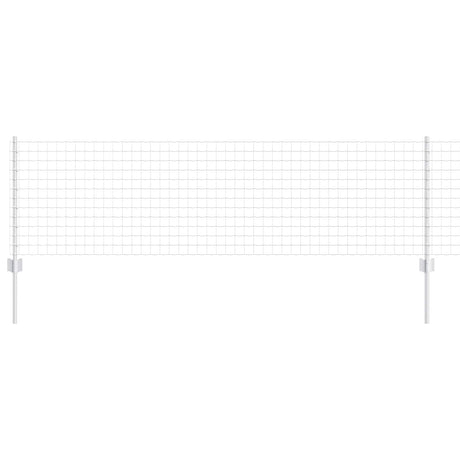 Vidaxl hek met paal zilver 0,6 x 25 m staal