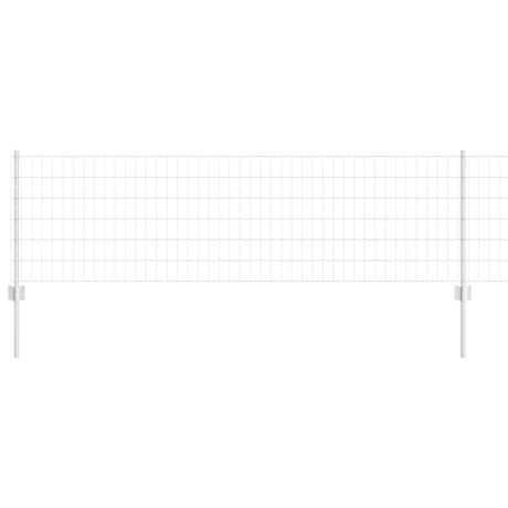 Vidaxl hek met paal zilver 0,6 x 25 m staal