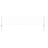 Vidaxl hek met paal zilver 0,4 x 25 m staal