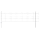 Vidaxl hek met paal zilver 0,6 x 25 m staal