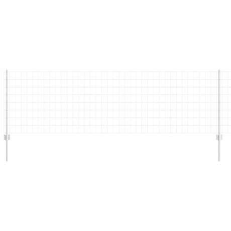 Vidaxl hek met paal zilver 0,8 x 25 m staal